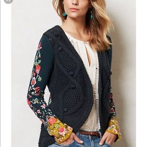 Rare Sleeping on Snow Stitched Flora Cardigan.